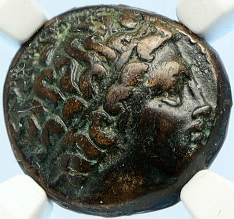 MACEDONIA of Philip II Ancient OLD Greek Coin Apollo OLYMPIC Horse NGC i94459