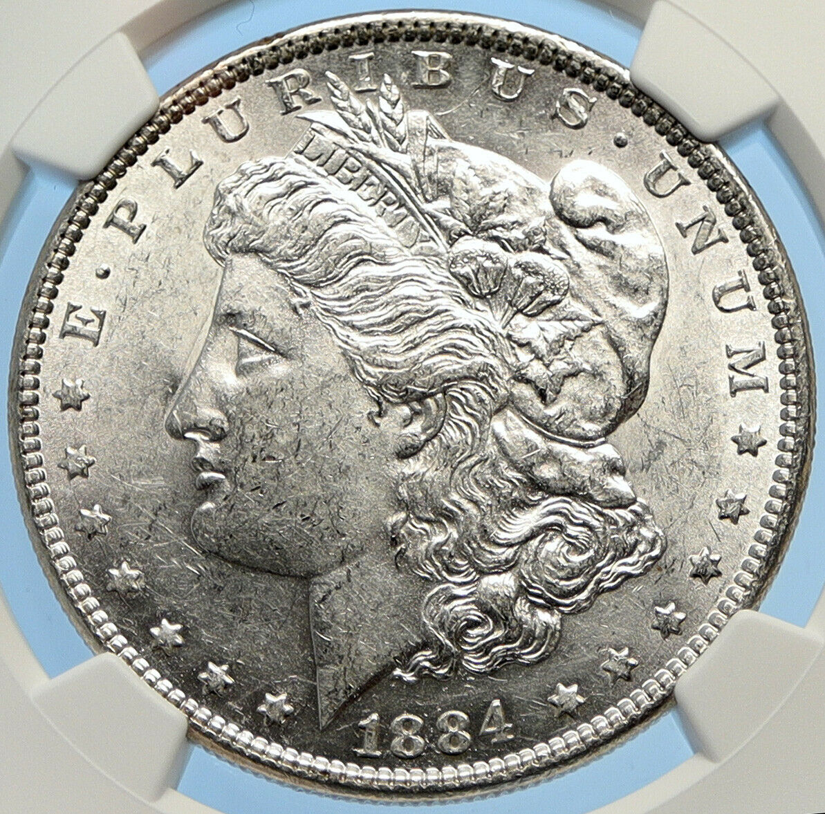 1884 P UNITED STATES of America SILVER Morgan US Dollar Coin EAGLE NGC i97846