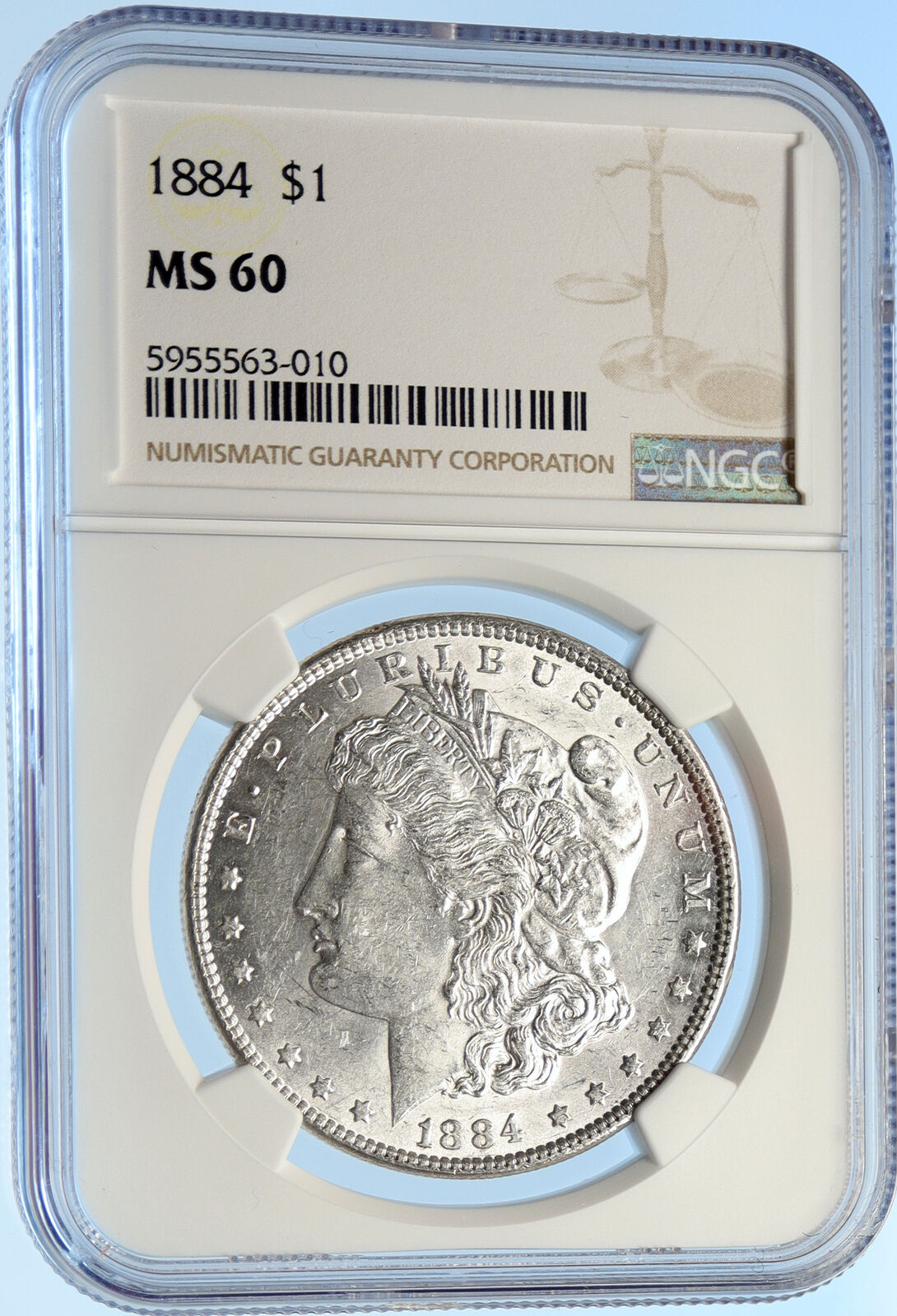 1884 P UNITED STATES of America SILVER Morgan US Dollar Coin EAGLE NGC i97846