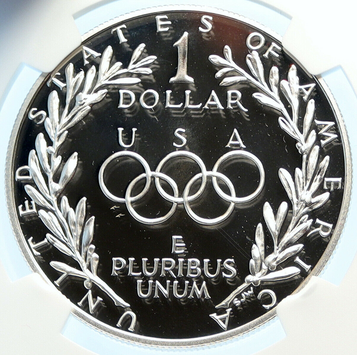 1988 S UNITED STATES US Olympics Seoul Korea Proof SILVER Dollar Coin NGC i97839