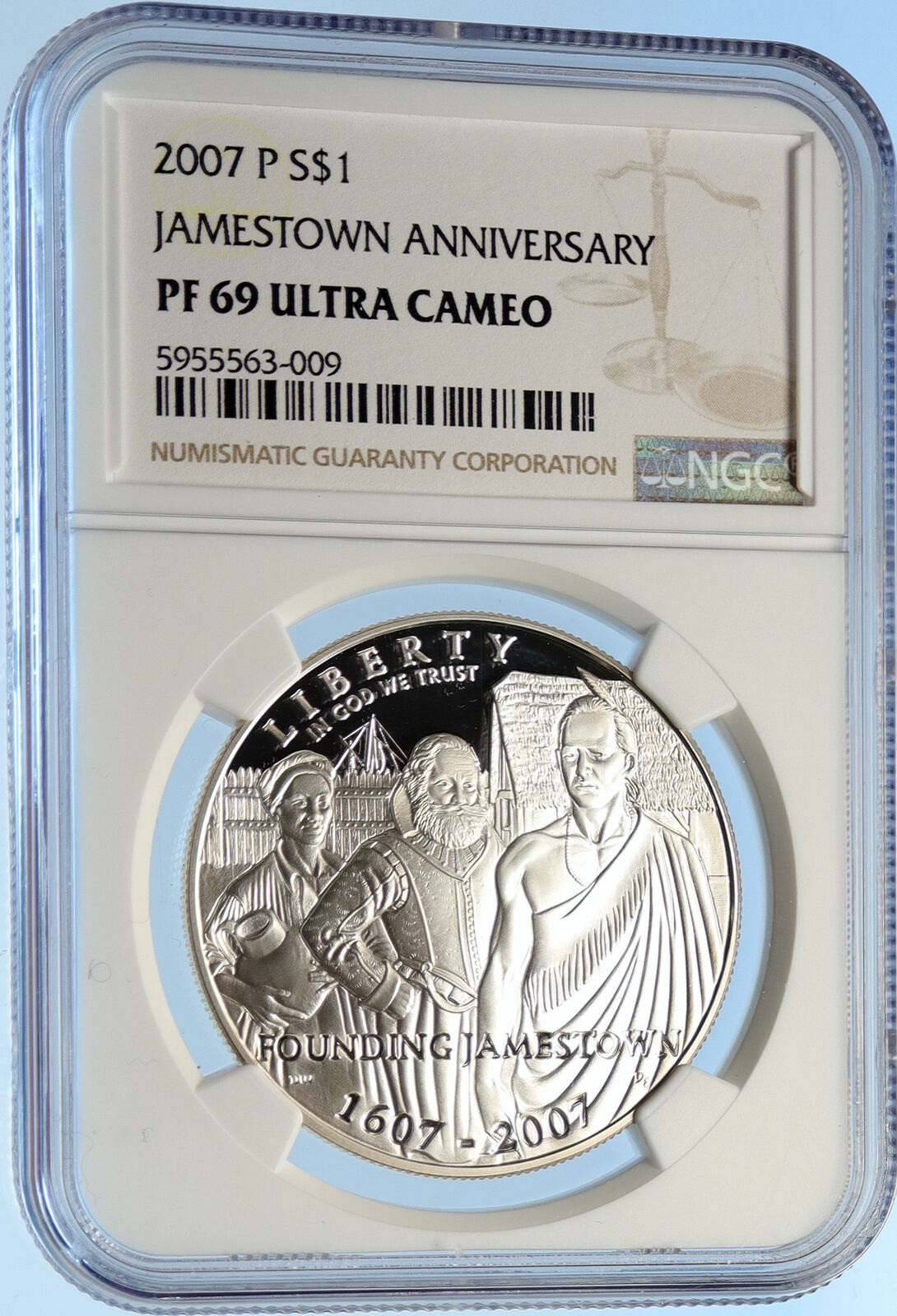 2007 P UNITED STATES US Jamestown 400YR OLD Proof SILVER Dollar Coin NGC i97845