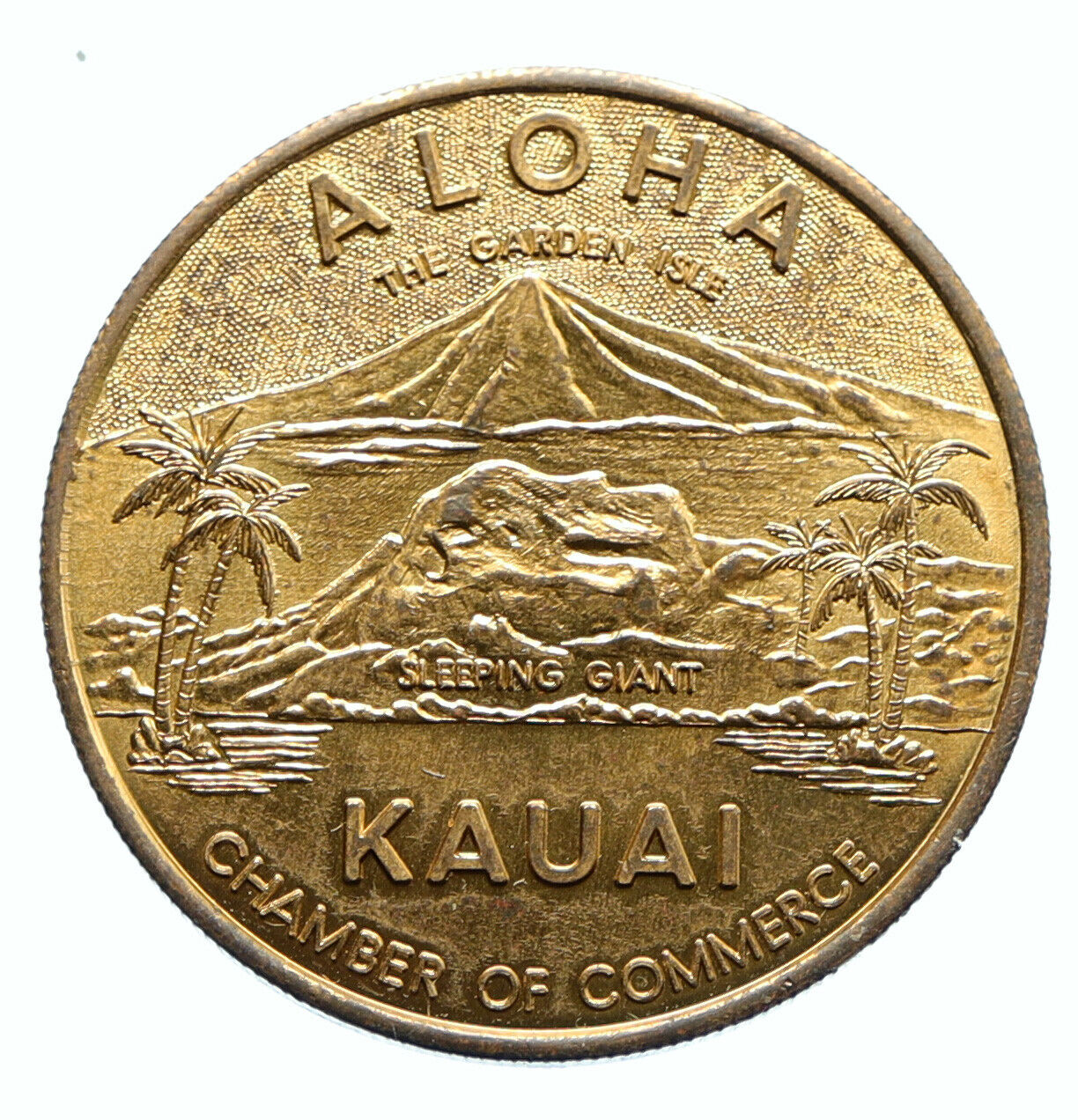 1973 UNITED STATES KAUAI Hawaii SLEEPING GIANT Prince Kuhio Medal Dollar i96395