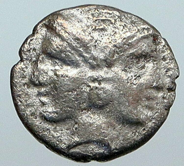 LAMPSAKOS in MYSIA 390BC Janiform Female Athena Ancient Silver Greek Coin i88842