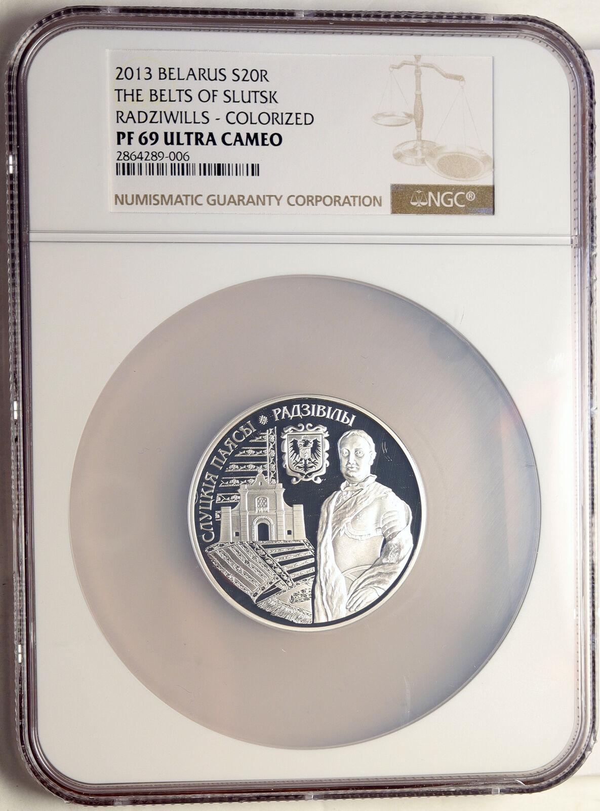 2013 BELARUS Belts of Slutsk Radziwills Proof Silver 20 Rubles Coin NGC i98559