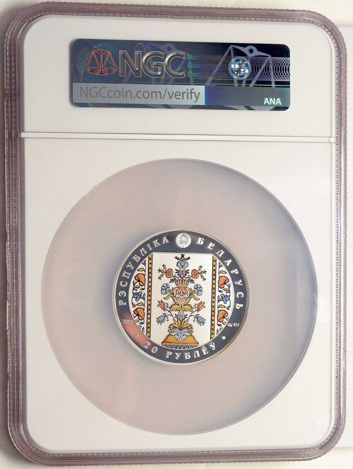 2013 BELARUS Belts of Slutsk Radziwills Proof Silver 20 Rubles Coin NGC i98559