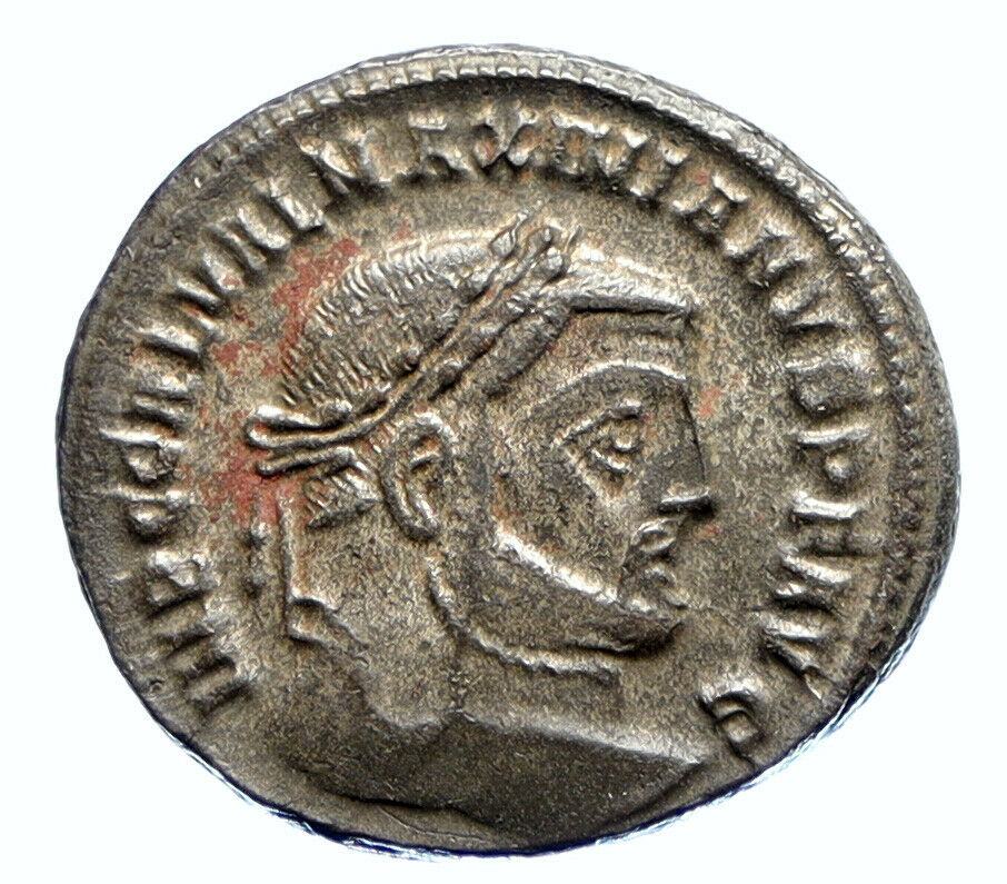 GALERIUS as Caesar Authentic Ancient 305AD Genuine Roman Coin w GENIUS i96404