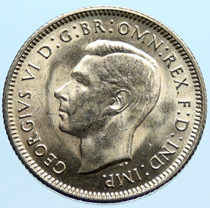 1943S AUSTRALIA King George VI of United Kingdom Silver Shilling Coin RAM i96589