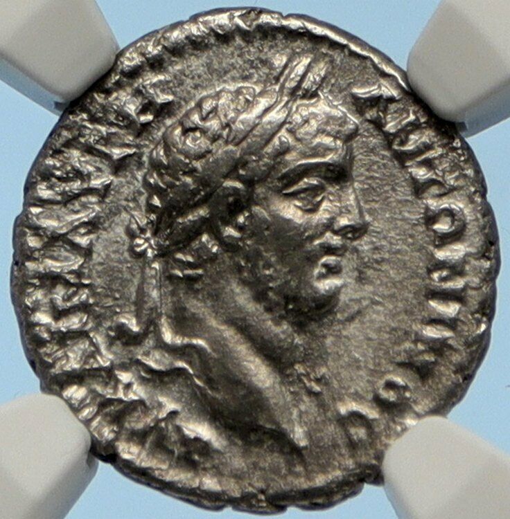 CARACALLA Ancient Vintage 209AD Silver Roman DRACHM Coin CAPPADOCIA NGC i95657