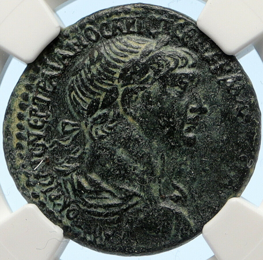 TRAJAN 98AD Antioch Seleukis Pieria OLD Ancient VINTAGE Roman Coin SC NGC i95656