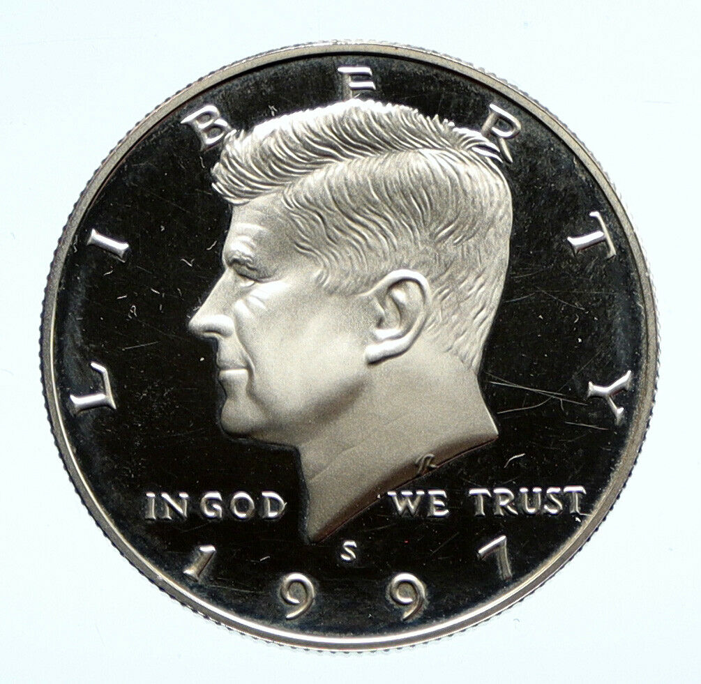 1997 S USA President JOHN F KENNEDY Old Proof Silver Half Dollar US Coin i96471