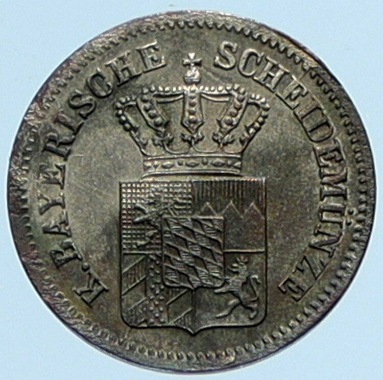 1876 WURTTEMBERG KINGDOM Germany King KARL (Charles I) Silver Mark Coin i97364