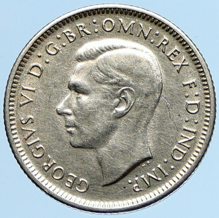 1943S AUSTRALIA King George VI of United Kingdom Silver Shilling Coin RAM i97221