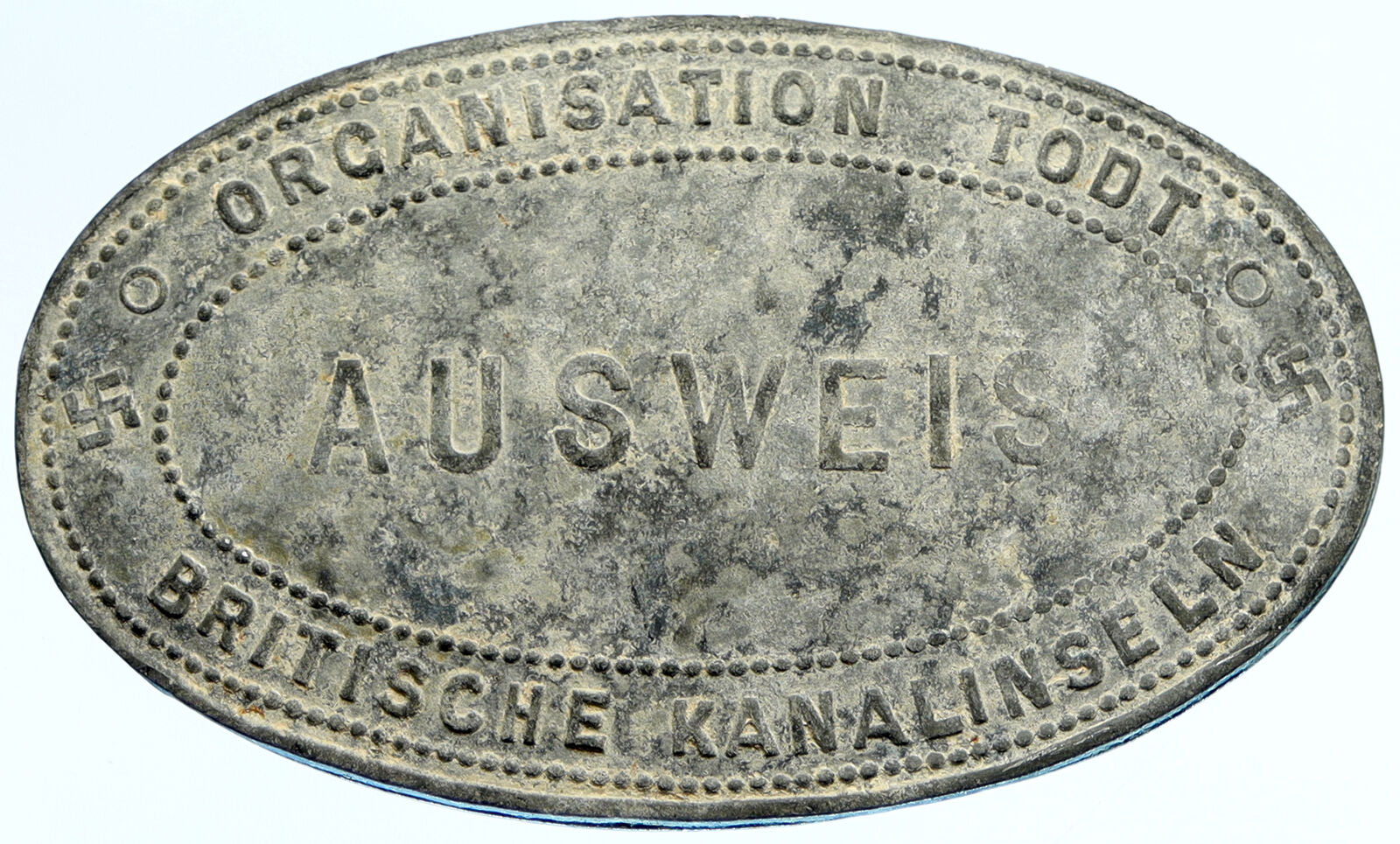 1940's JERSEY under Germany World War II VINTAGE OLD Ausweis Coin i97169