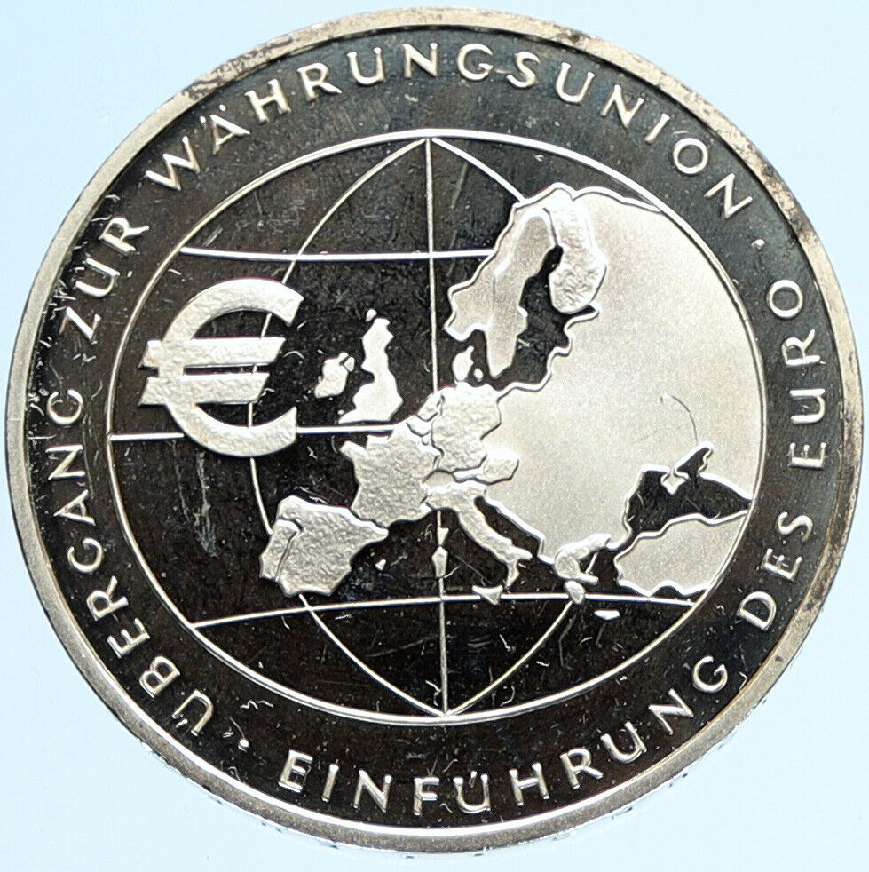 2002F GERMANY German INTRODUCTION OF THE EURO Proof Silver German 10 Coin i97858