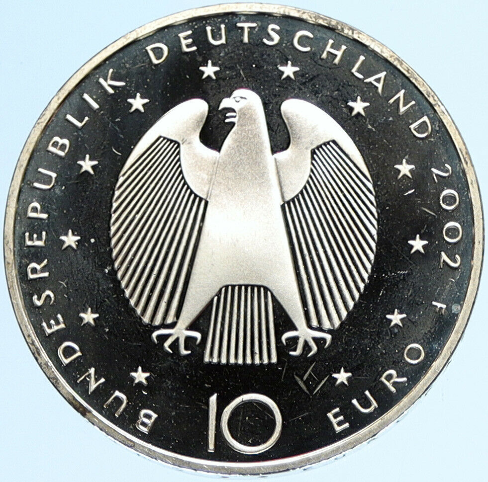 2002F GERMANY German INTRODUCTION OF THE EURO Proof Silver German 10 Coin i97858