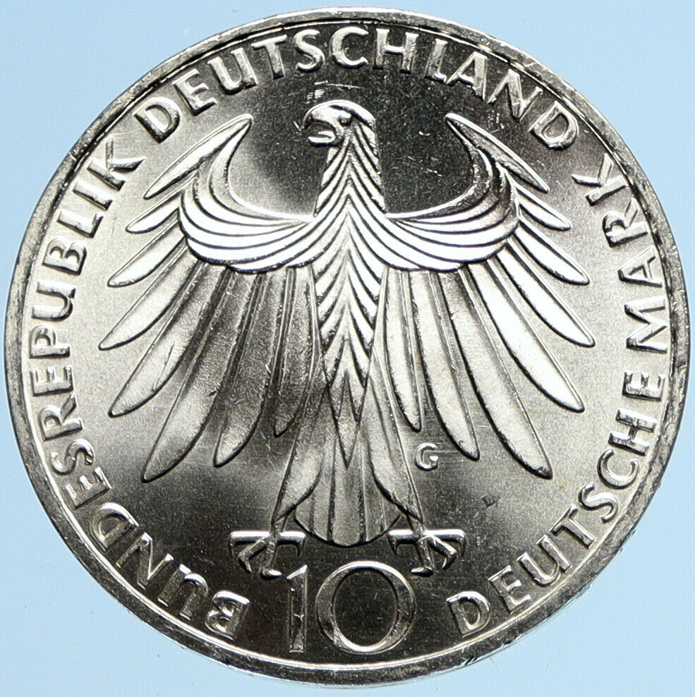 1972 G Germany Munich Summer Olympics XX ATHLETES OLD Silver 10 Mark Coin i97860