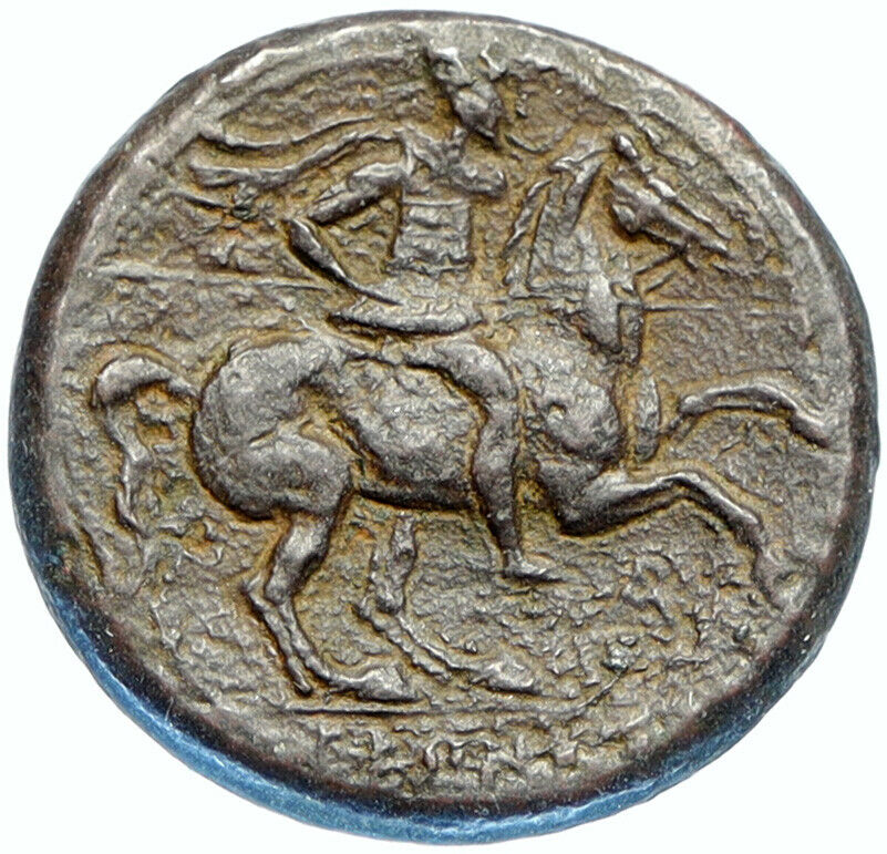 SYRACUSE SICILY c.240BC Hieron II ANTIQUE Ancient Greek Coin Apollo Horse i98275