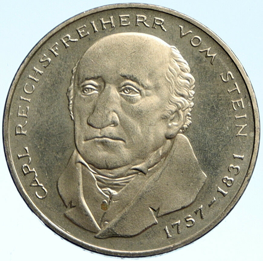 1981 GERMANY Carl Reichsfreiherr vom Stein VINTAGE OLD 5 Mark German Coin i99243