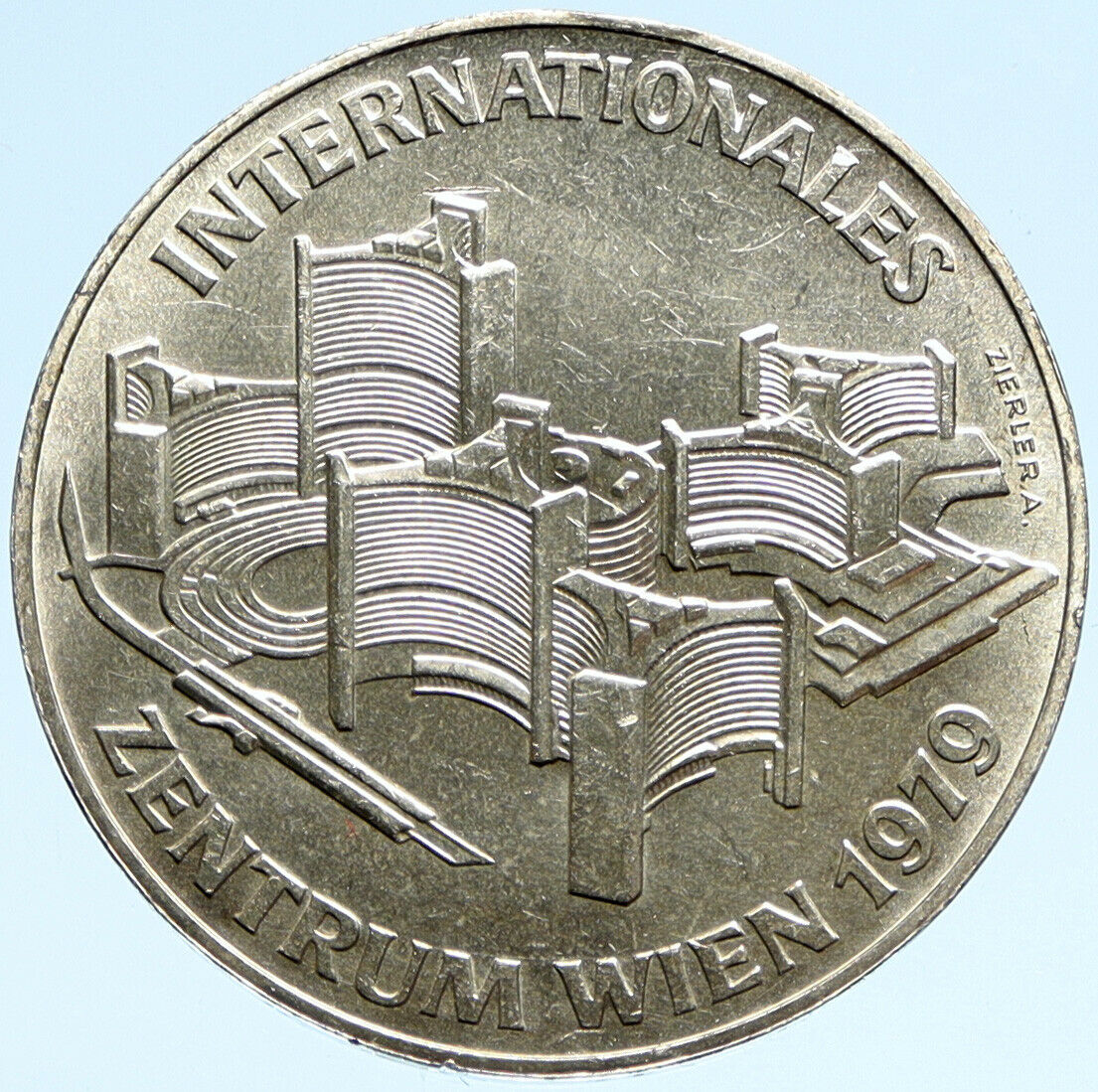 1979 AUSTRIA Vienna International Center OLD Silver 100 Schilling Coin i98887