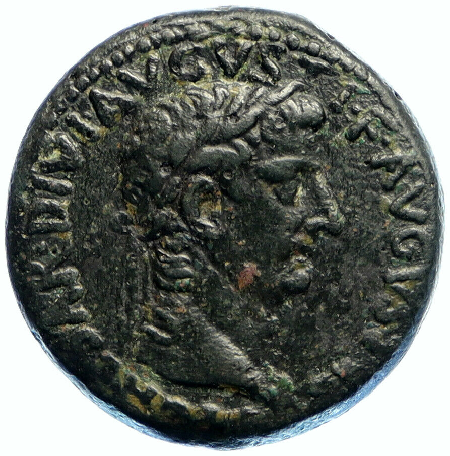 TIBERIUS in Commagene Ancient OLD ANTIQUE Roman Dupondius Coin CADUCEUS i99428