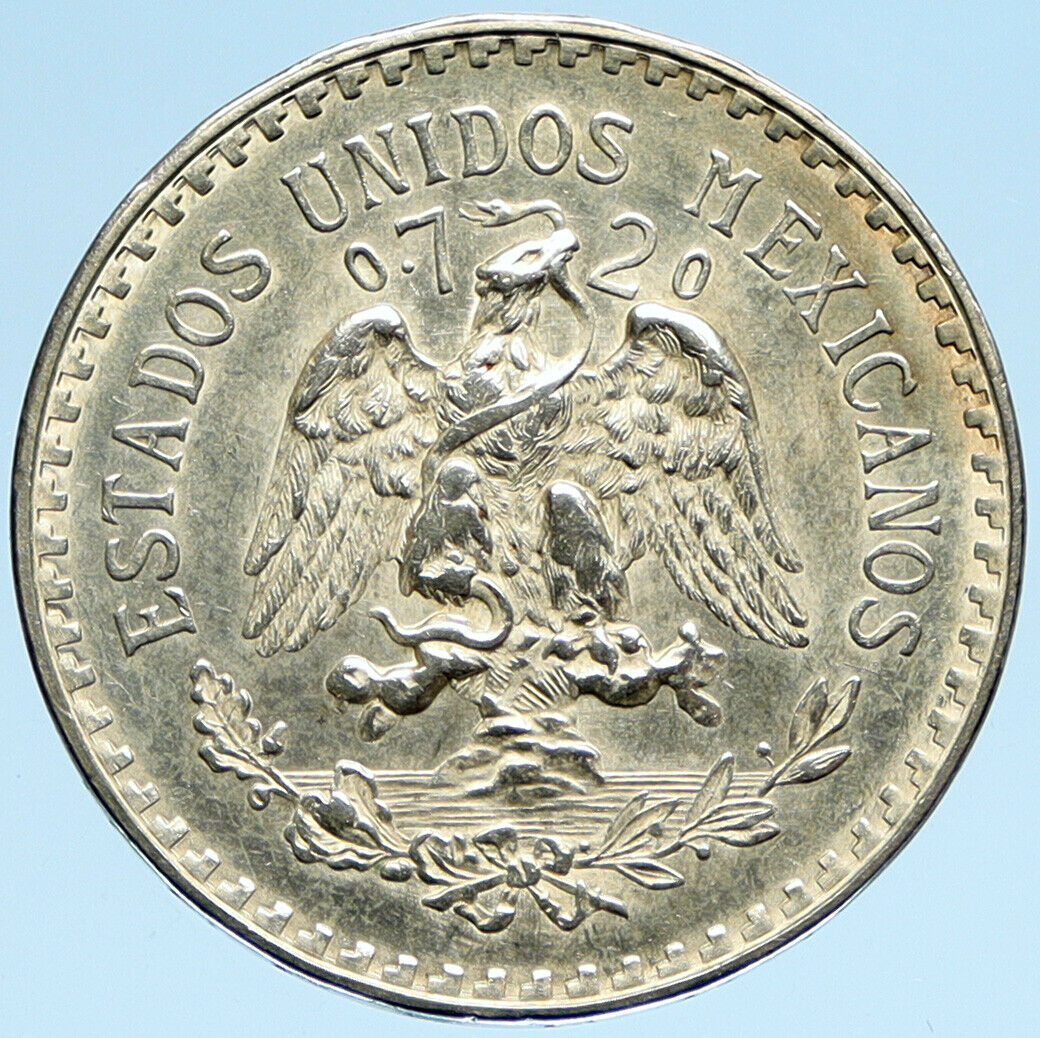 1940 Mo MEXICO Large Eagle Liberty Cap Mexican Antique Silver 1 Peso Coin i98876