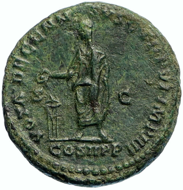 COMMODUS son of Marcus Aurelius AUTHENTIC ANTIQUE Rome Roman Coin TRIPOD i99429