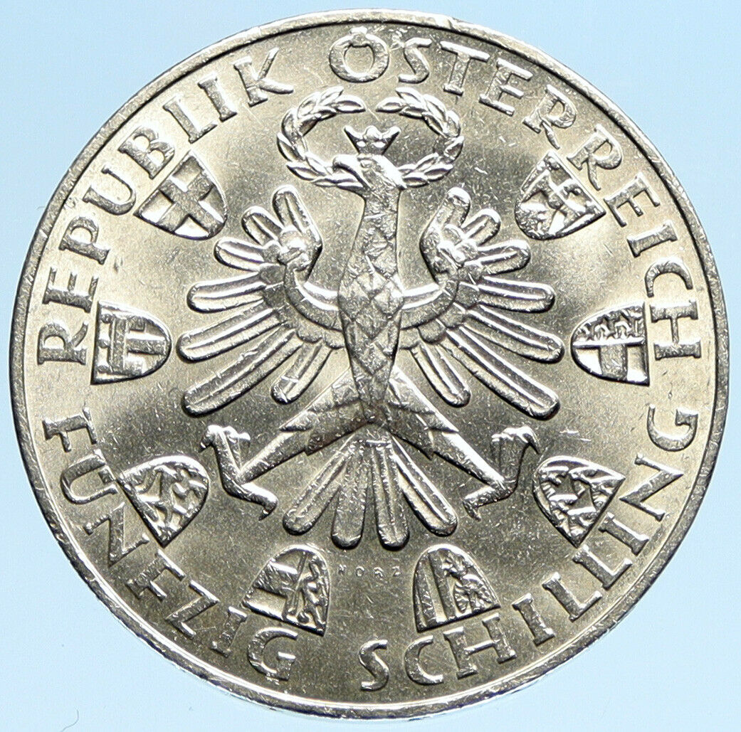 1959 AUSTRIA Tiroler Freiheit Liberation VINTAGE Silver 50 Shilling Coin i98881