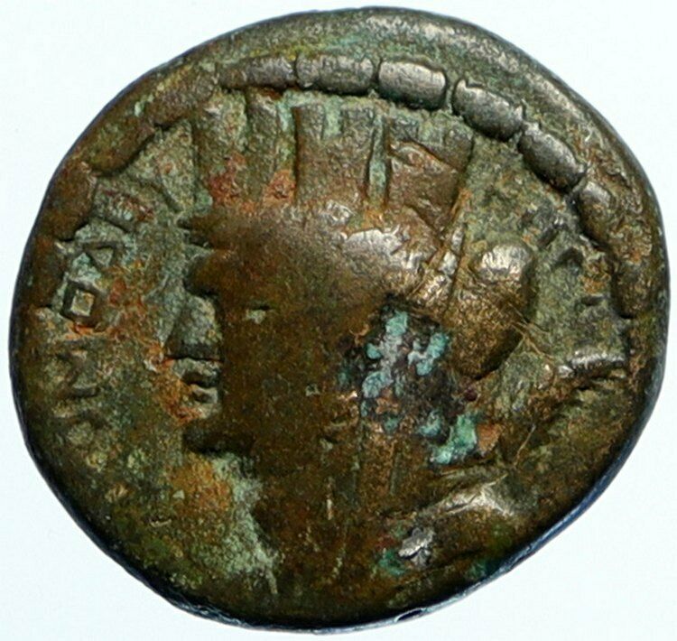 Time of COMMODUS Seleukis & Pieria Ancient OLD ANTIQUE Roman Coin TYCHE i99434