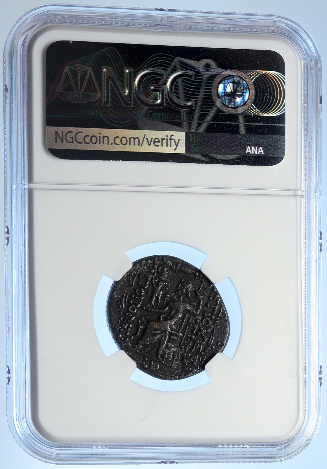 ANTIOCH on the ORONTES Authentic Ancient 41BC Greek Coin w NIKE ZEUS NGC i106678