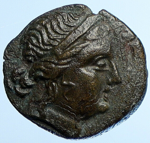 300BC Mesembria in Thrace Authentic Ancient Greek Coin ATHENA w WEAPONS i111016