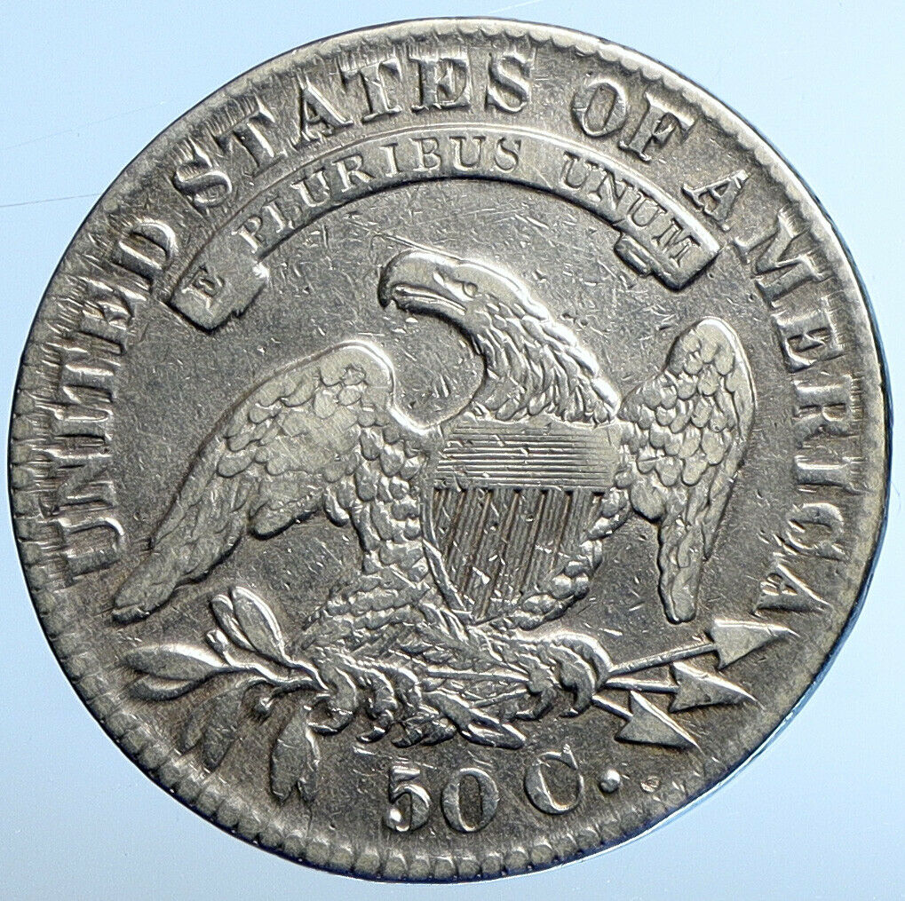 1831 P USA Eagle Liberty Antique VINTAGE OLD Silver 50c Half Dollar Coin i111021