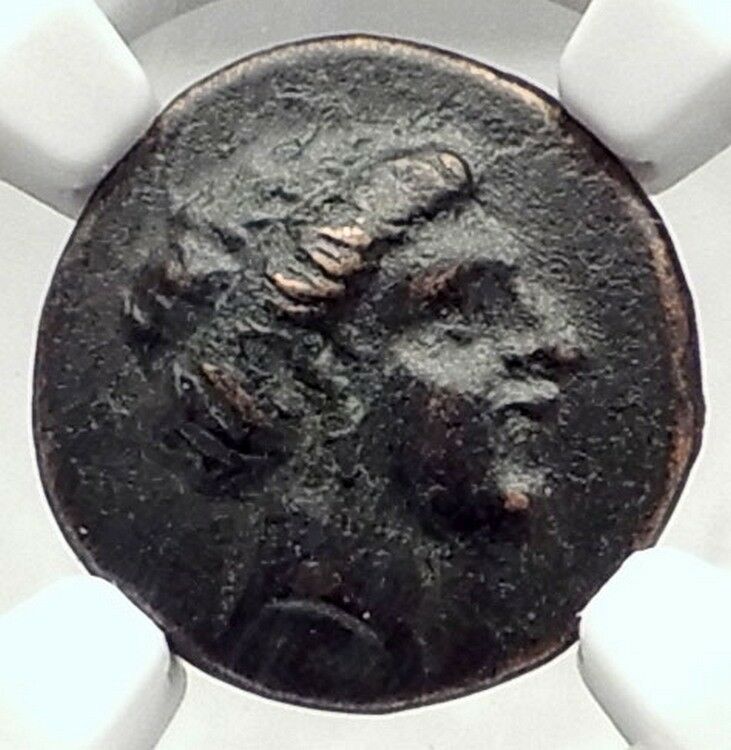 LARISSA in THESSALY 350BC Nymph & Horse Authentic Ancient Greek Coin NGC i72842