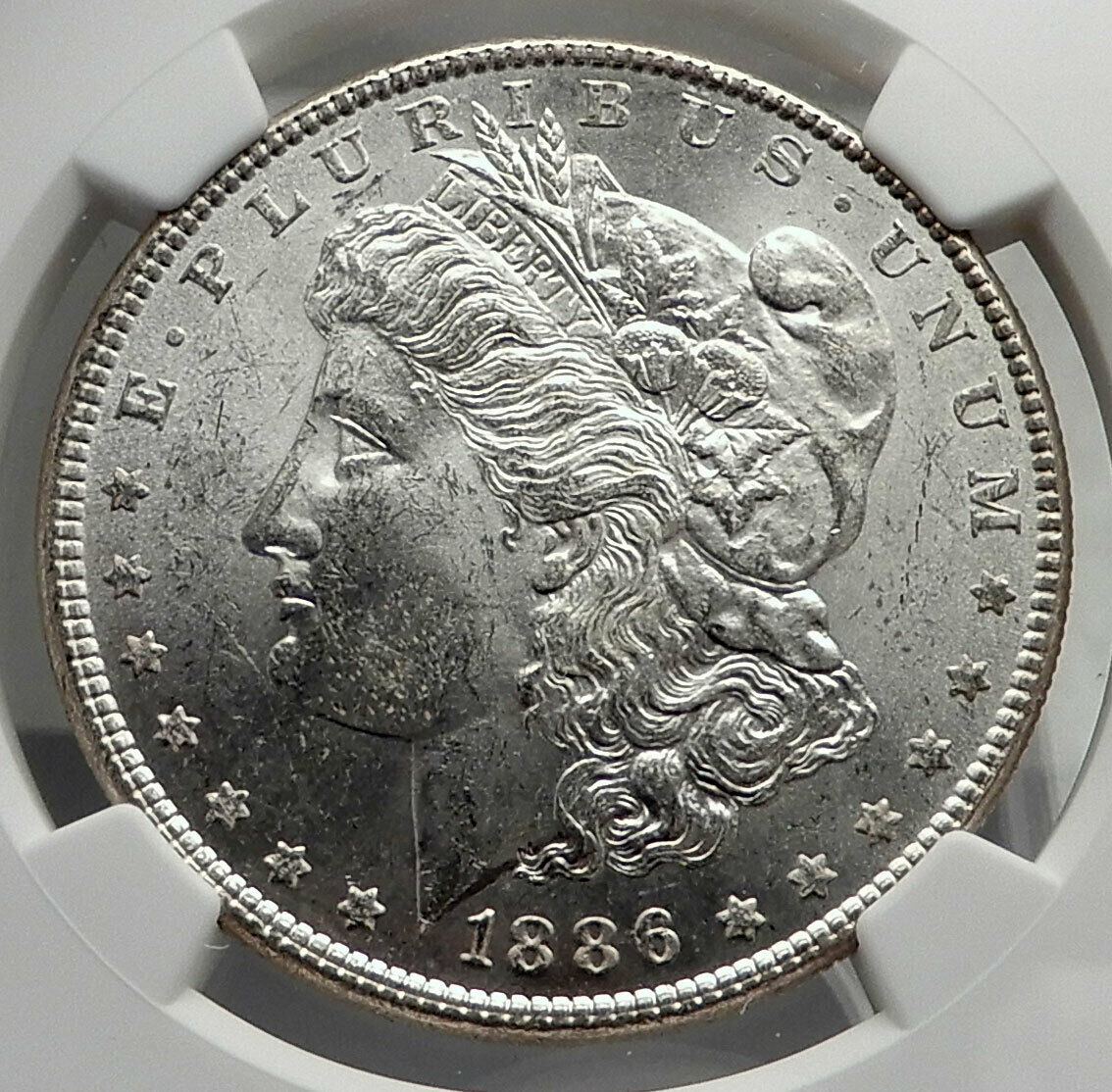 1886 UNITED STATES of America SILVER Morgan US Dollar Coin EAGLE NGC MS i80148