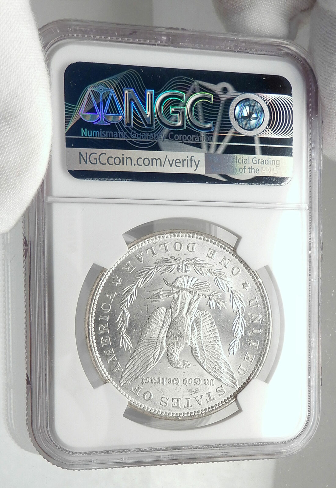 1886 UNITED STATES of America SILVER Morgan US Dollar Coin EAGLE NGC MS i80148