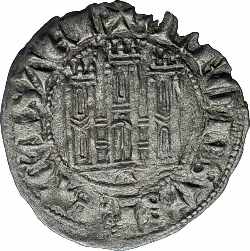 1312 SPAIN Spanish Kingdom Catille & Leon KING ALFONSO XI Medieval Coin i79921