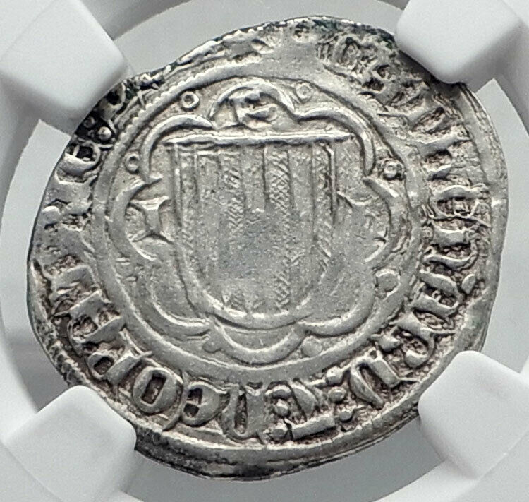 1355AD SICILY Sicilian Kingdom FREDERICK IV the Simple Silver Coin NGC i80501