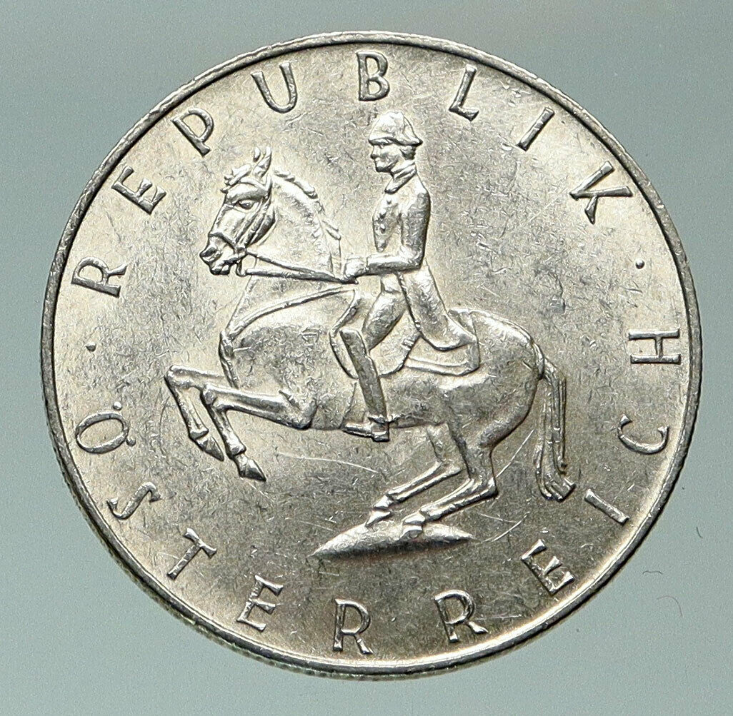 1964 AUSTRIA Spanish HORSE RIDER Vintage Silver 5 Shilling Austrian Coin i84873