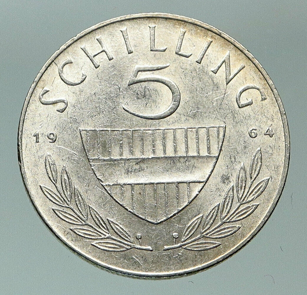 1964 AUSTRIA Spanish HORSE RIDER Vintage Silver 5 Shilling Austrian Coin i84873