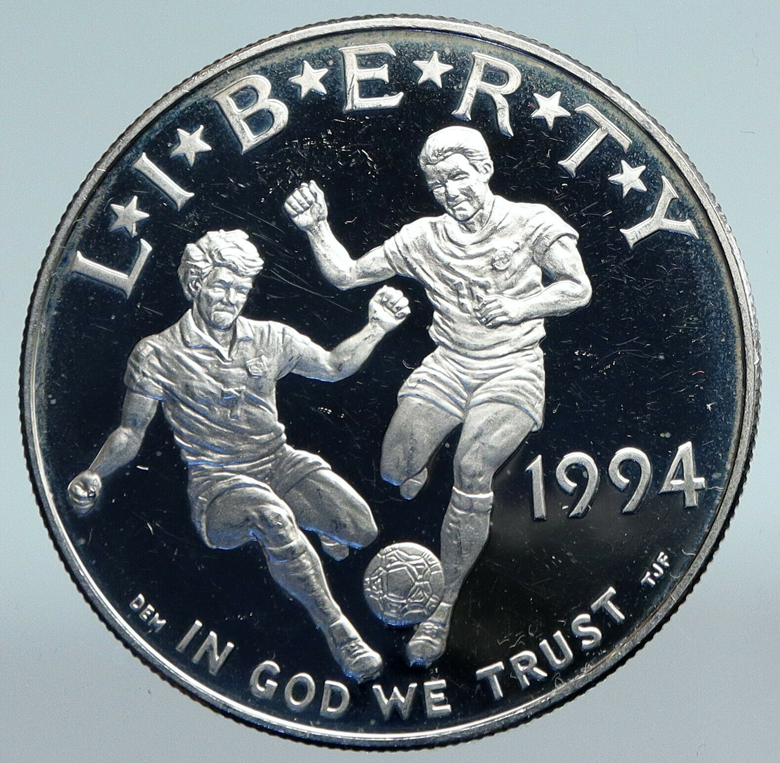 1994 USA United States FIFA World Cup Soccer Football Proof Silver $ Coin i89776