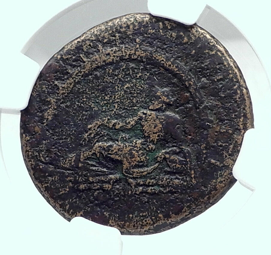 TRAJAN Builds AQUEDUCT the AQUA TRAIANA 112AD Rome Ancient Roman Coin NGC i81423