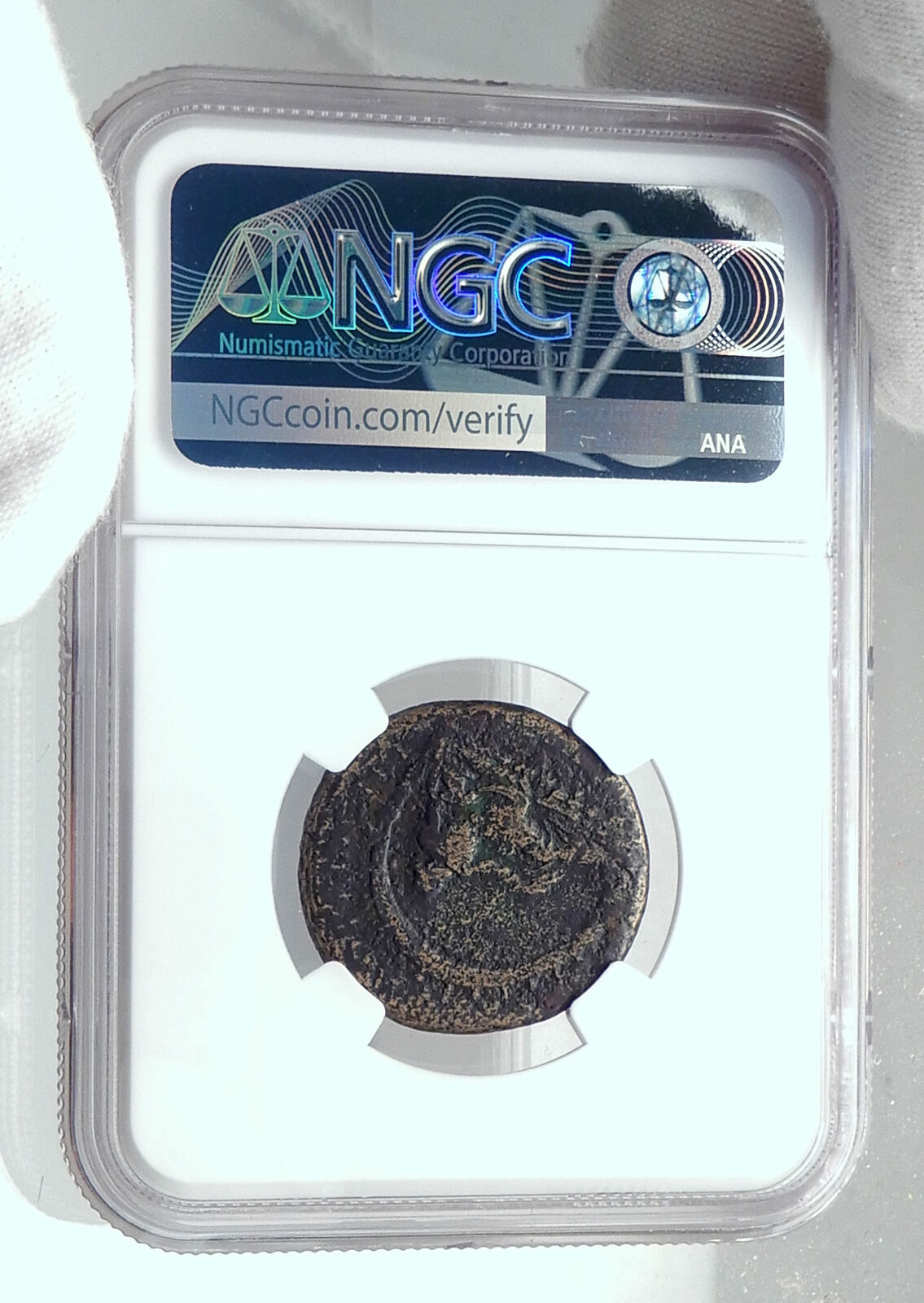 TRAJAN Builds AQUEDUCT the AQUA TRAIANA 112AD Rome Ancient Roman Coin NGC i81423