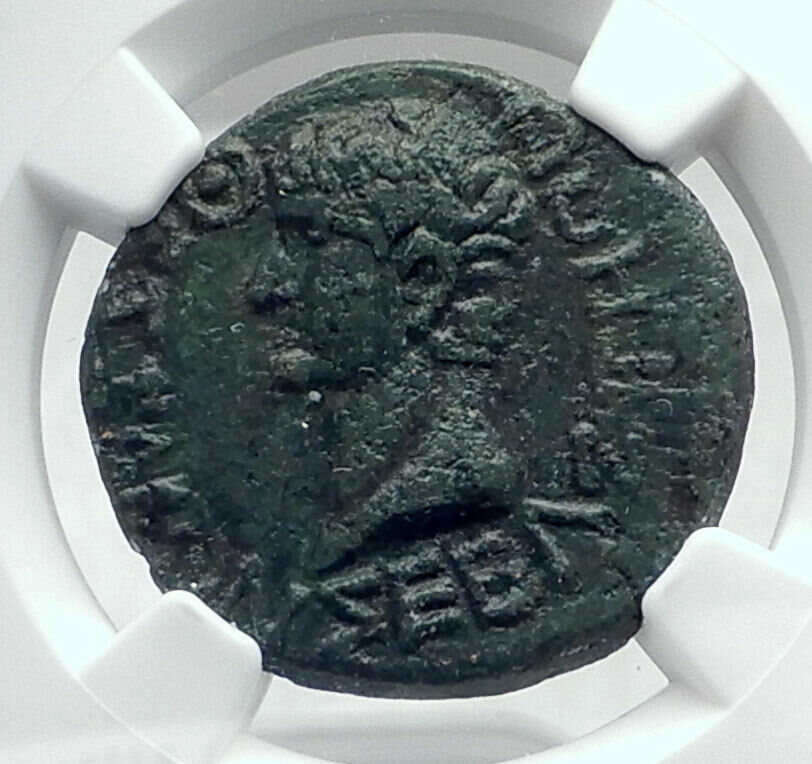 CLAUDIUS Authentic Ancient 41AD Koinon of Thessaly Roman Coin APOLLO NGC i81460