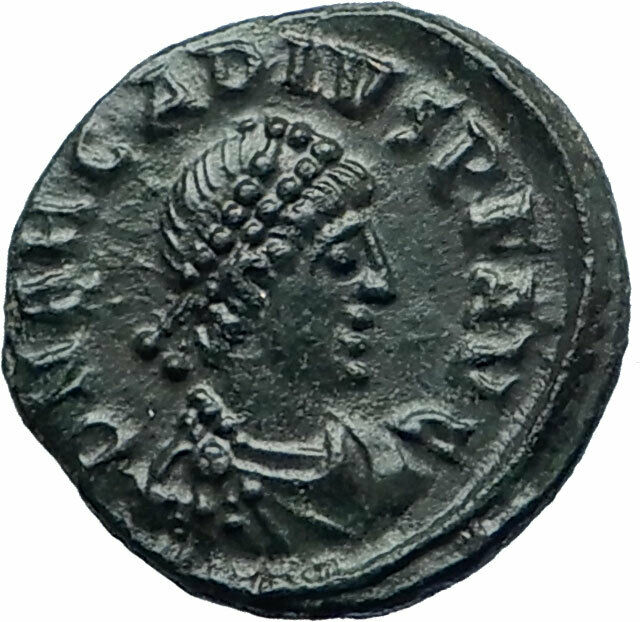 ARCADIUS 383AD Authentic Genuine Ancient Roman Coin Wreath i77602