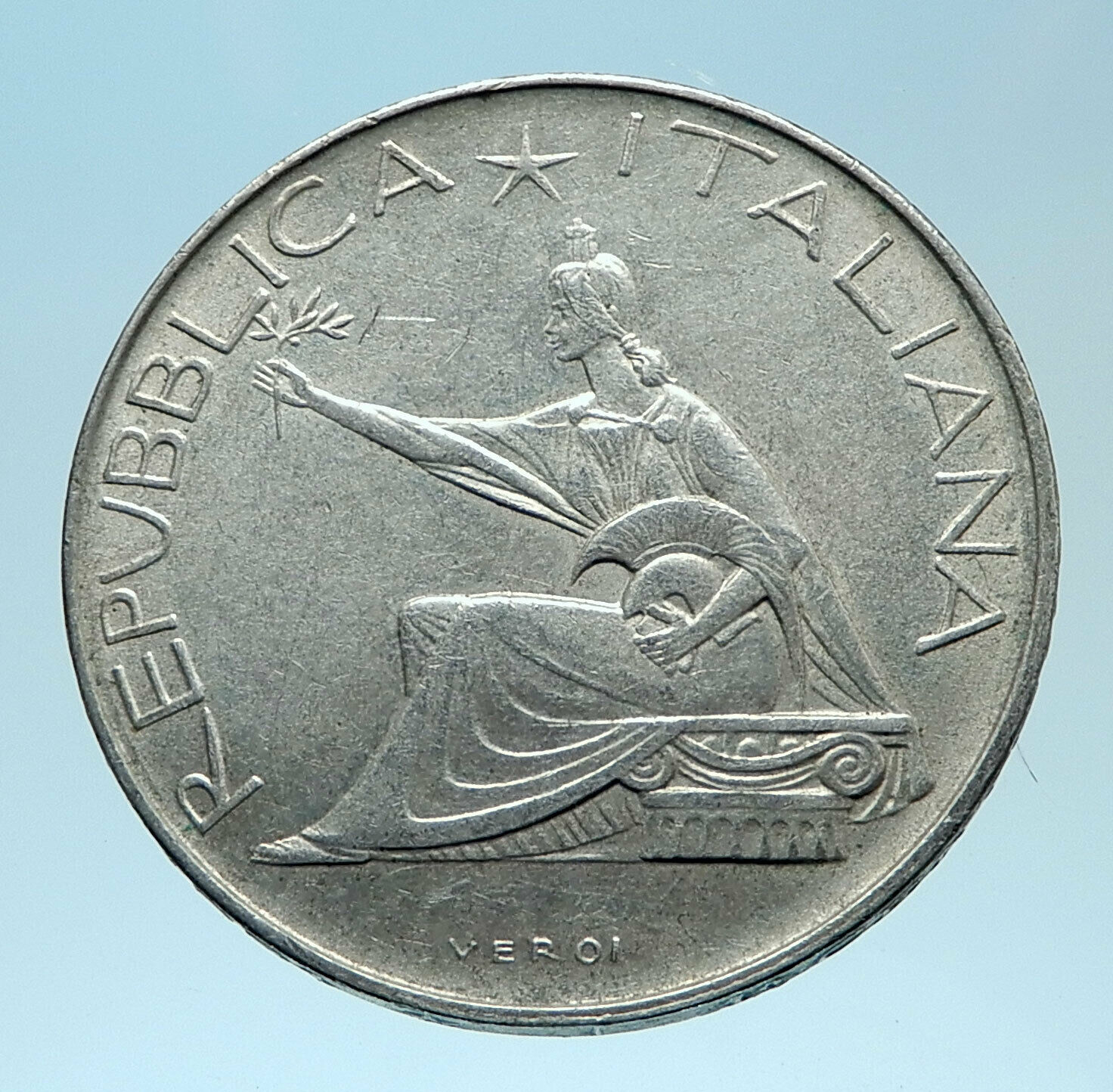 1961 ITALY Silver 500 Lire Coin ITALIAN UNIFICATION Rome Capital CHARIOT i77816