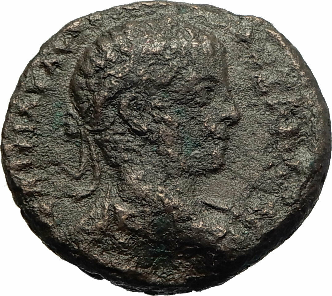 SEVERUS ALEXANDER Authentic Ancient ALEXANDRIA EGYPT Roman Coin ATHENA i76946