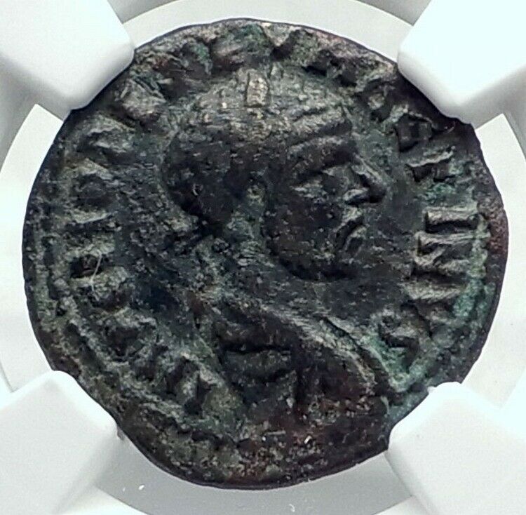 MACRINUS 217AD Parium MYSIA Authentic Ancient Roman Coin CAPRICORN NGC i78728