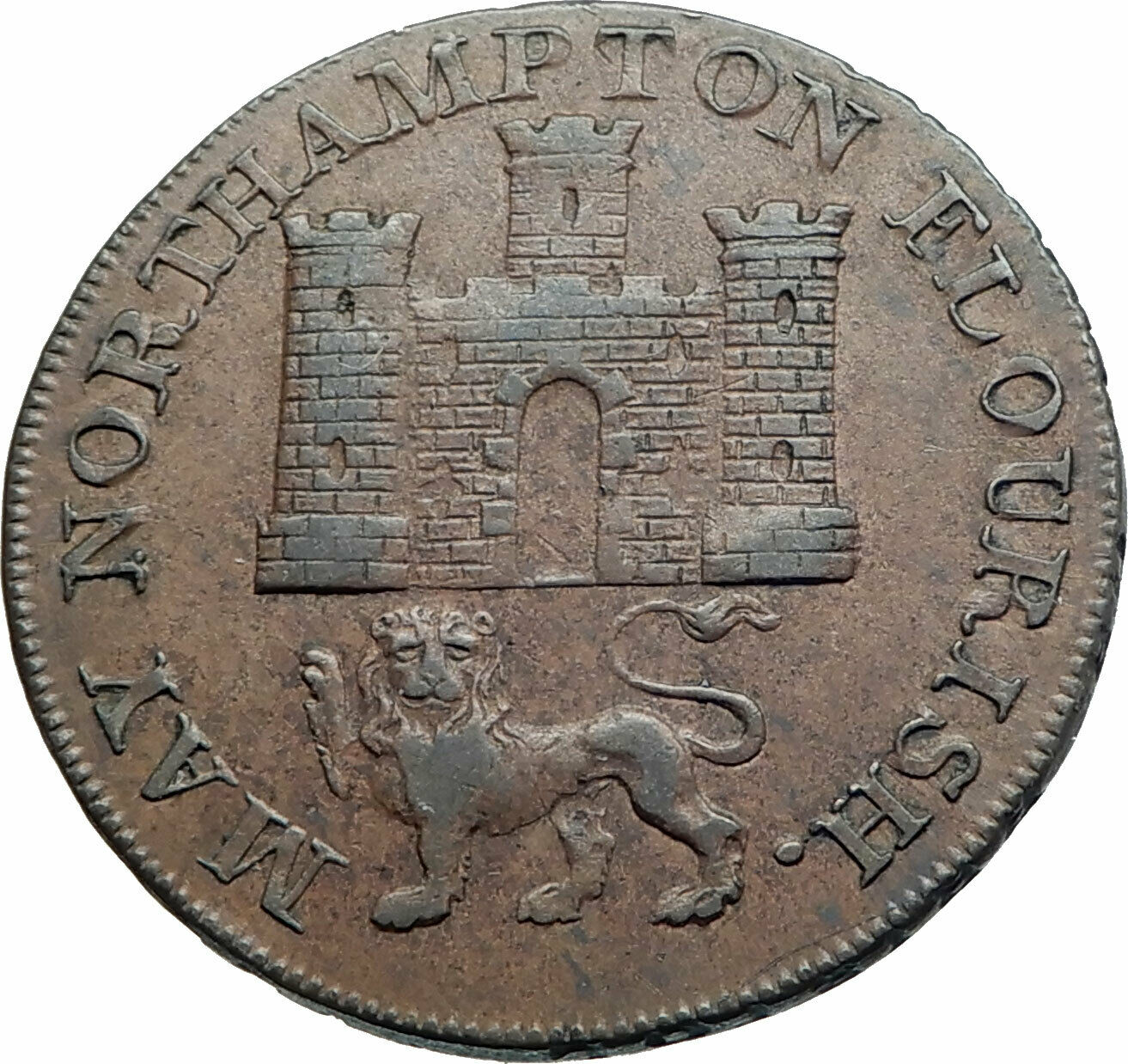 1794 ENGLAND Northampton Conder Token Coin GEORGE JOBSON BANKER & CASTLE i80289