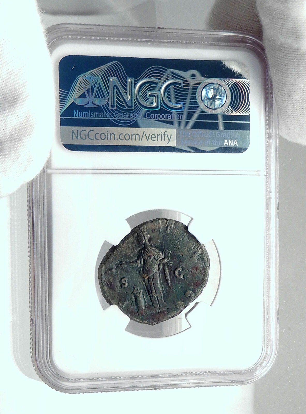 LUCILLA wife of LUCIUS VERUS Authentic Ancient 164AD Rome Roman Coin NGC i80952