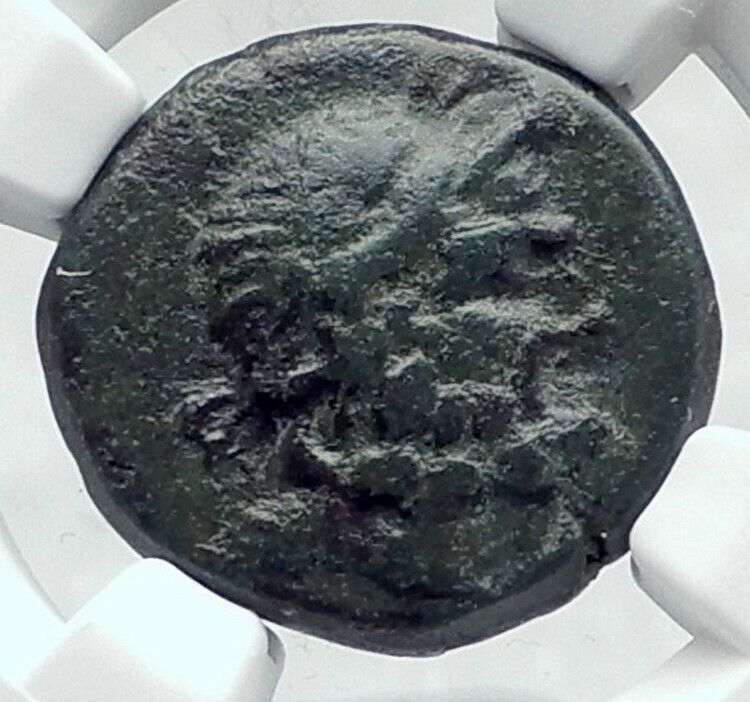 AMORION in PHRYGIA Rare Authentic Ancient 200BC Greek Coin ZEUS EAGLE NGC i81148