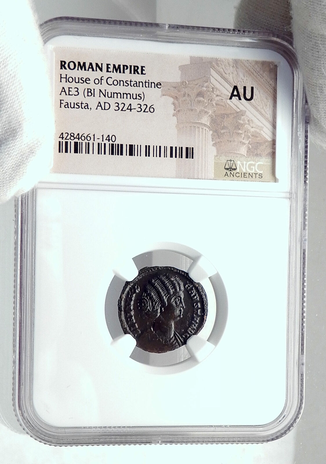 FAUSTA Wife CONSTANTINE I the GREAT 324AD Genuine Ancient Roman Coin NGC i81619